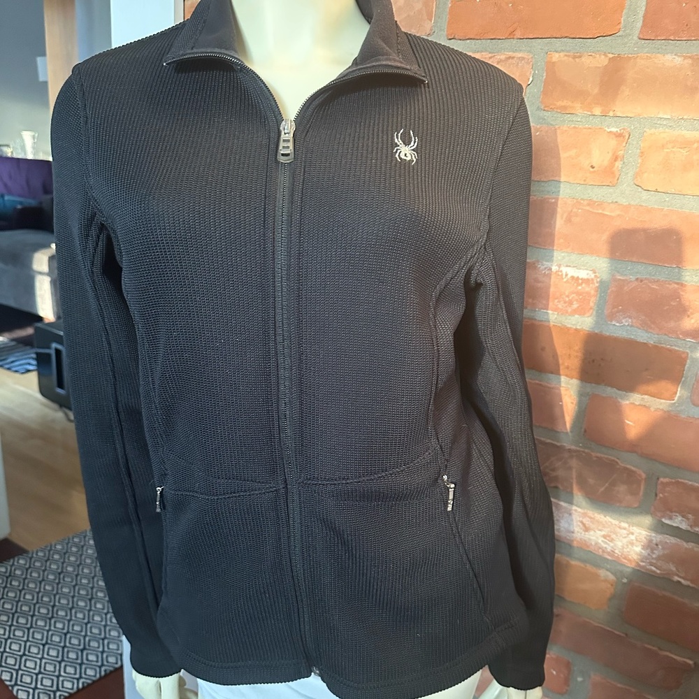 Spyder Women's Black Fitted Jacket ~ Size Large